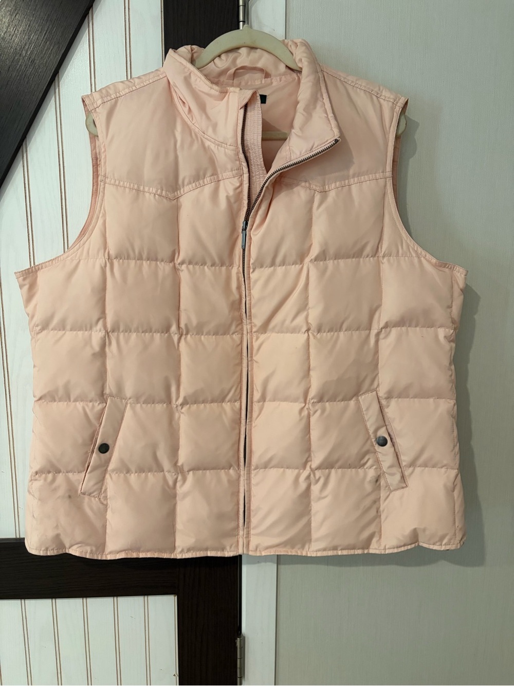 Lauren Ralph Lauren Women's 2X Blush Pink Quilted Puffer Down Vest Full Zip
